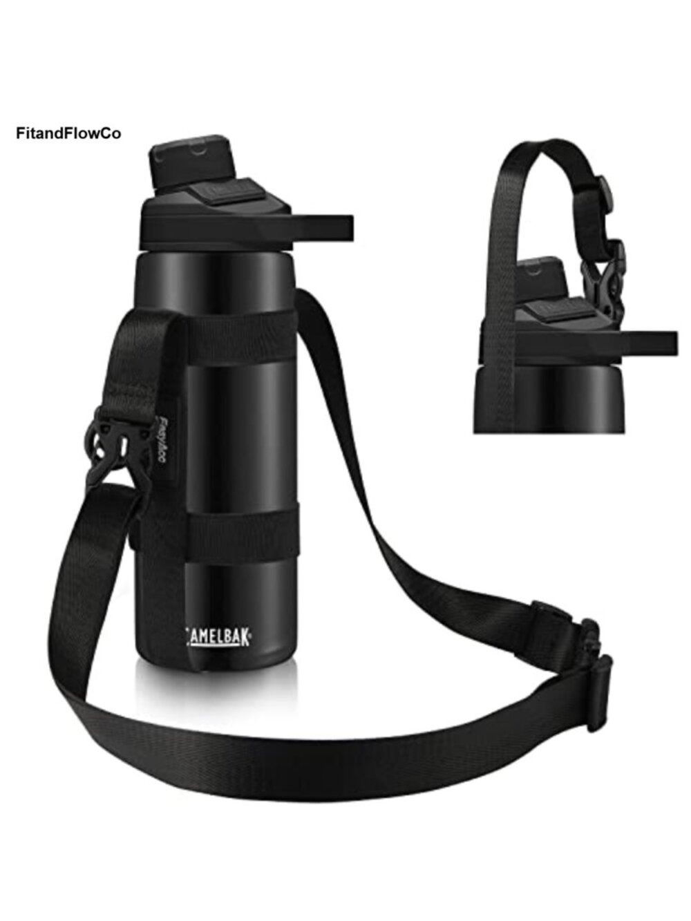 Water Bottle Holder Strap Sling Polyester Carabiner Adjustable Shoulder Strap